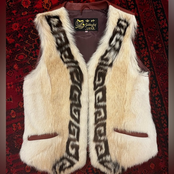 Vintage fur and leather vest - Picture 1 of 3